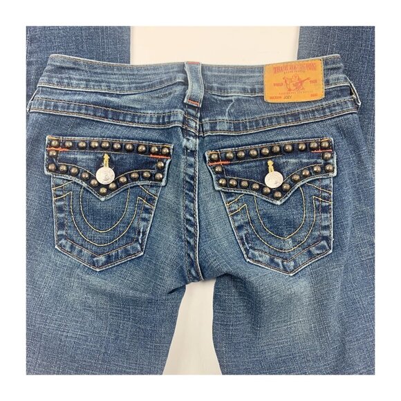 True Religion Joey Studded Western/Cowgirl Bootleg Jean's Women's Size 26 - Picture 5 of 11